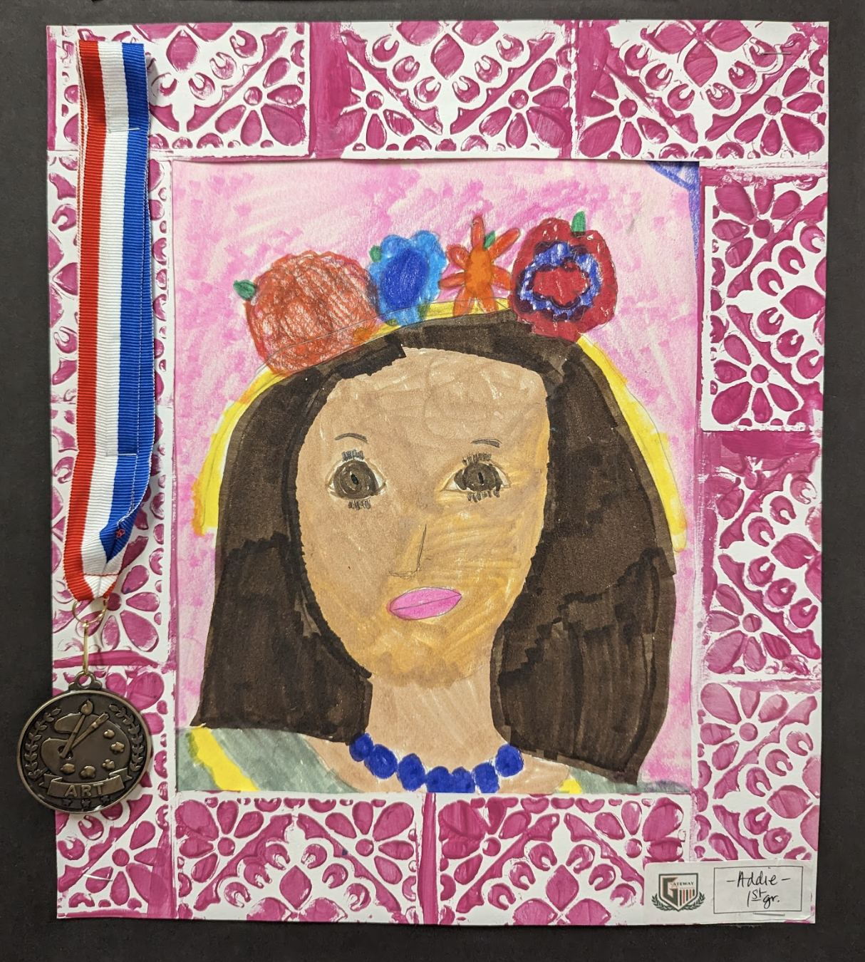 My self portrait won a medal.